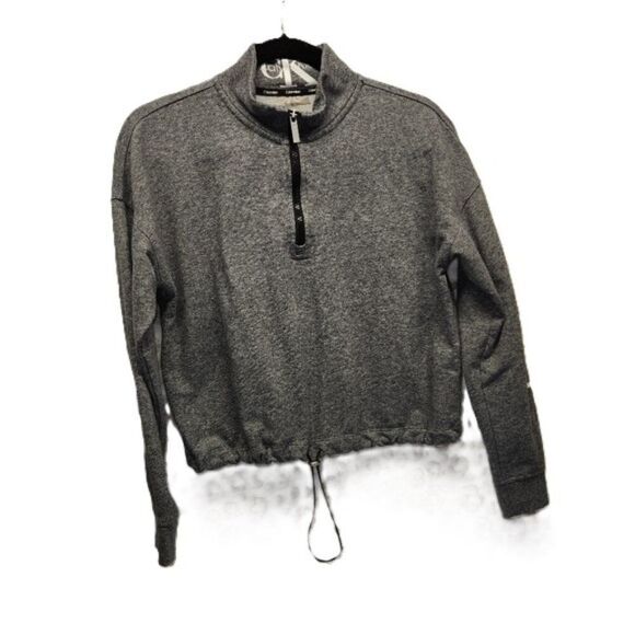 Calvin Klein Women' Cropped Sweatshirt with drawstring & 1/4 zip. Med Athleisure - Picture 1 of 7